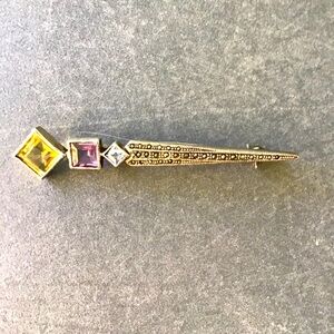 Sterling Silver Gemstone Pin